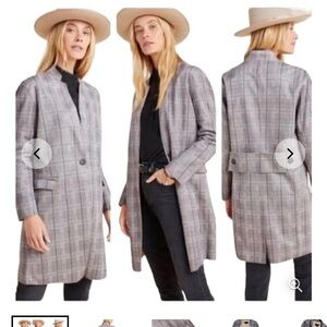 Anthropologie BLANKNYC RENEGADE Plaid Women's Coat LARGE
